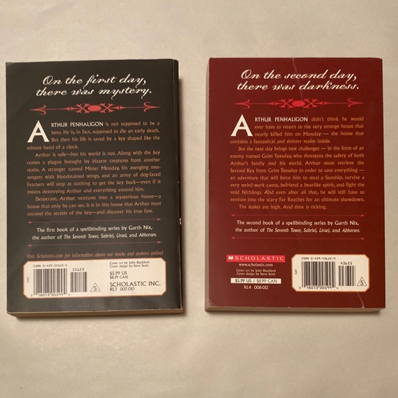 π2/20 Set of 2 YA Novels Garth Nix Keys to the Kingdom Fantasy Teen Book Series - Picture 3 of 8